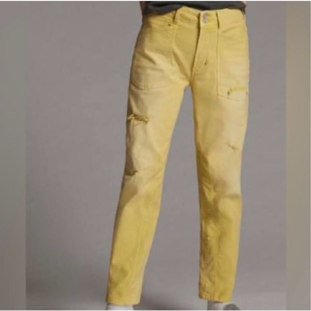 ✨Pilcro by Anthropologie The Wanderer Yellow Sz 28 Pants✨